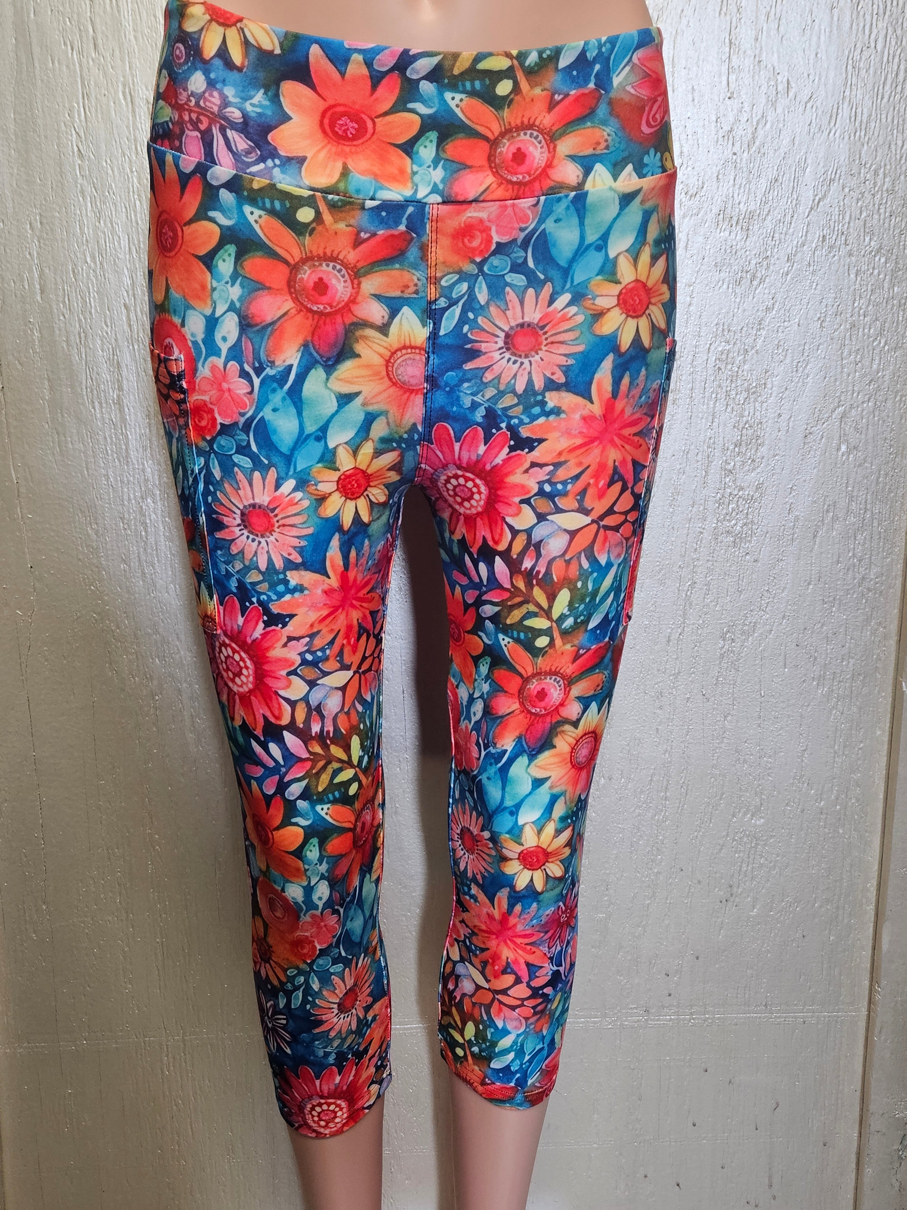 Hipper Flower 10 capris with pockets
