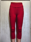RED CAPRIS AND LEGGINGS WITH POCKETS