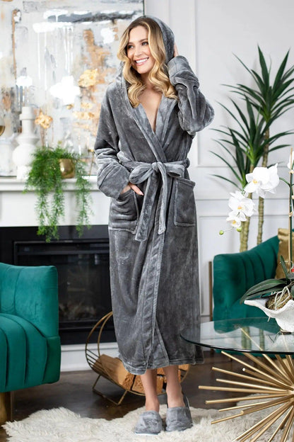 Women's Hooded Plush Robes