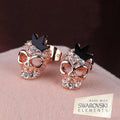 Crystal Skull Crown Earrings Earrings
