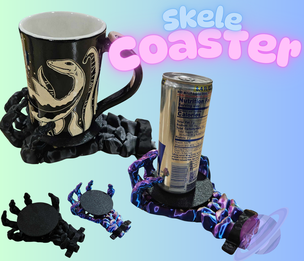 3D PRINTED SKELE COASTER coaster