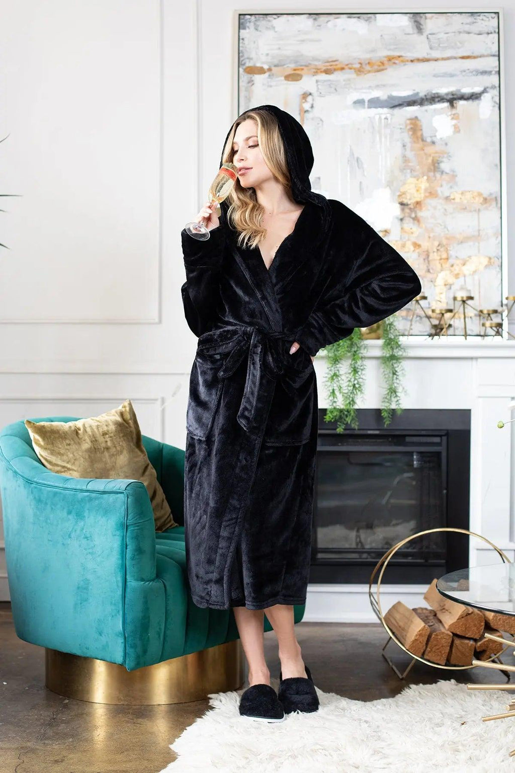 Women's Hooded Plush Robes