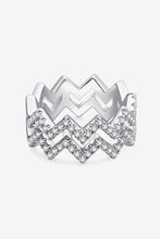 Load image into Gallery viewer, Moissanite Zigzag Stacking Rings
