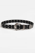 Load image into Gallery viewer, Double Row Studded Faux Leather Belt
