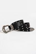 Load image into Gallery viewer, Double Row Studded Faux Leather Belt
