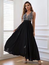 Load image into Gallery viewer, Contrast Sequin Sleeveless Maxi Dress
