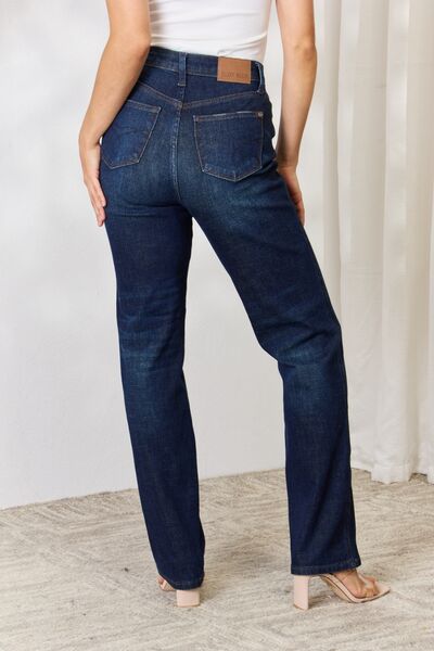 Judy Blue Button-Fly Straight Jeans