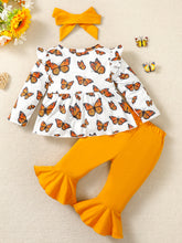 Load image into Gallery viewer, Butterfly Print Top and Pants Set

