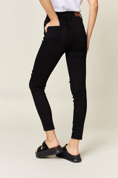 Judy Blue Distressed Tummy Control High Waist Skinny Jeans