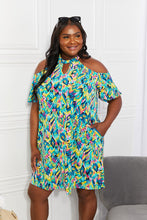 Load image into Gallery viewer, Sew In Love Perfect Paradise Printed Cold-Shoulder Dress
