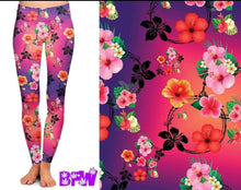 Load image into Gallery viewer, Hibiscus Love leggings, capris and joggers
