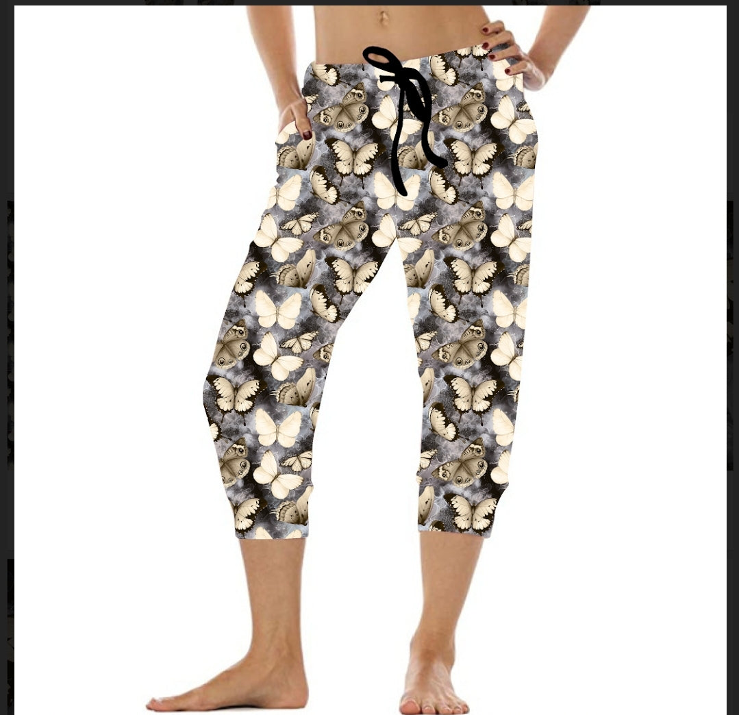 Golden Butterfly Leggings,Capris, Lounge Pants, Joggers and shorts