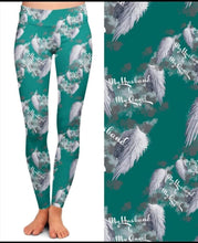Load image into Gallery viewer, My Husband is my angel leggings capris joggers
