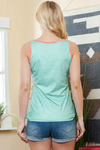 Load image into Gallery viewer, Leopard Color Block Decorative Button Tank
