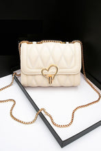 Load image into Gallery viewer, Heart Buckle Faux Leather Crossbody Bag
