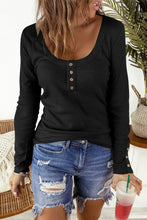 Load image into Gallery viewer, Button Front Scoop Neck Top - WESTERN STYLIN&#39;
