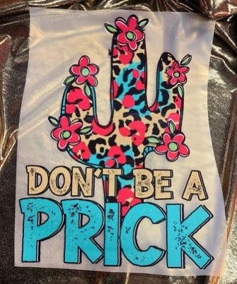 CACTUS PRICK CUSTOM DTG GRAPHIC TOP - WESTERN STYLIN'