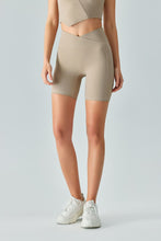 Load image into Gallery viewer, V-Waist Ribbed Sports Biker Shorts with Pockets
