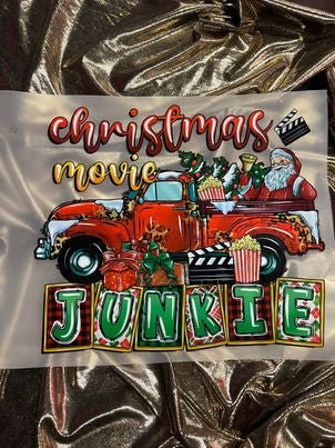 Christmas Movie Junkie Holiday Tees - WESTERN STYLIN'
