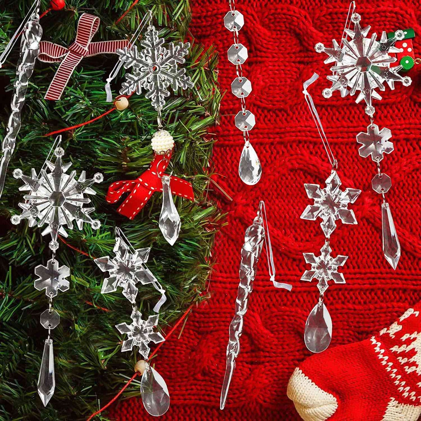 10-Piece Acrylic Icicle Ornaments
