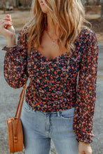 Load image into Gallery viewer, Floral Long Flounce Sleeve Blouse
