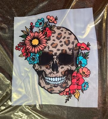 FLORAL SKULL CUSTOM DTG GRAPHIC TOP - WESTERN STYLIN'