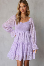 Load image into Gallery viewer, Leopard Applique Flounce Sleeve Smocked Tiered Dress - WESTERN STYLIN&#39;
