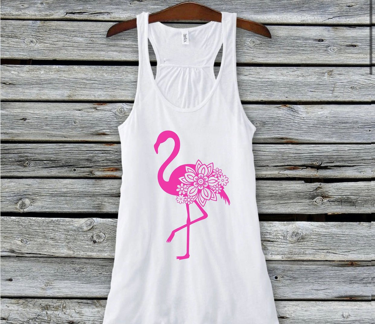 PINK FLAMINGO CUSTOM GRAPHIC TOP - WESTERN STYLIN'