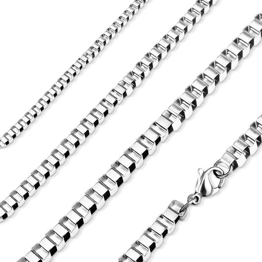 STAINLESS STEEL BOX CHAIN NECKLACE - WESTERN STYLIN'