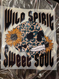 WILD SPIRIT SWEET SOUL SKULL CUSTOM DTG GRAPHIC TOP - WESTERN STYLIN'